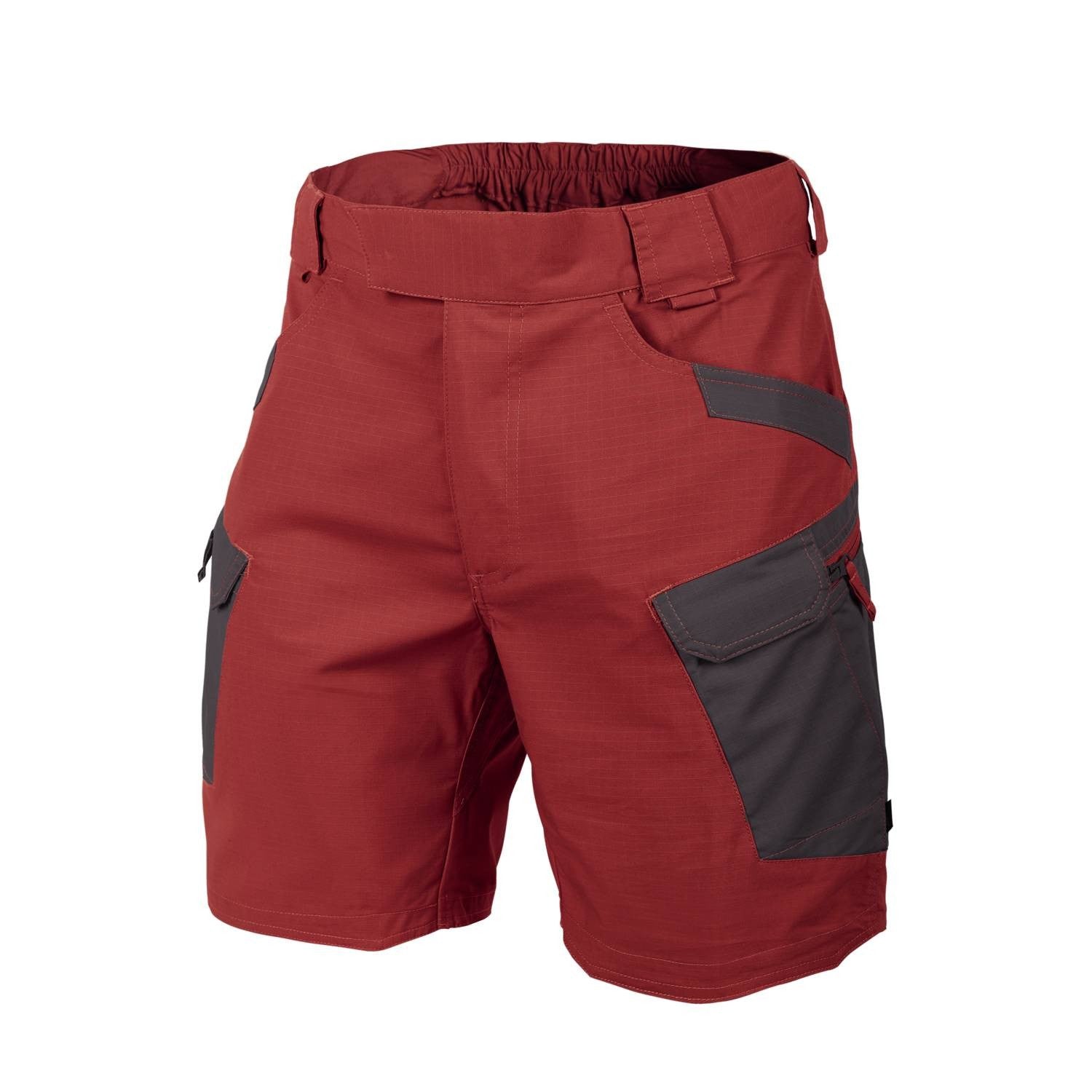 Pantalones cortos UTS Urban Tactical rip-stop en colores carmesí y gris ceniza