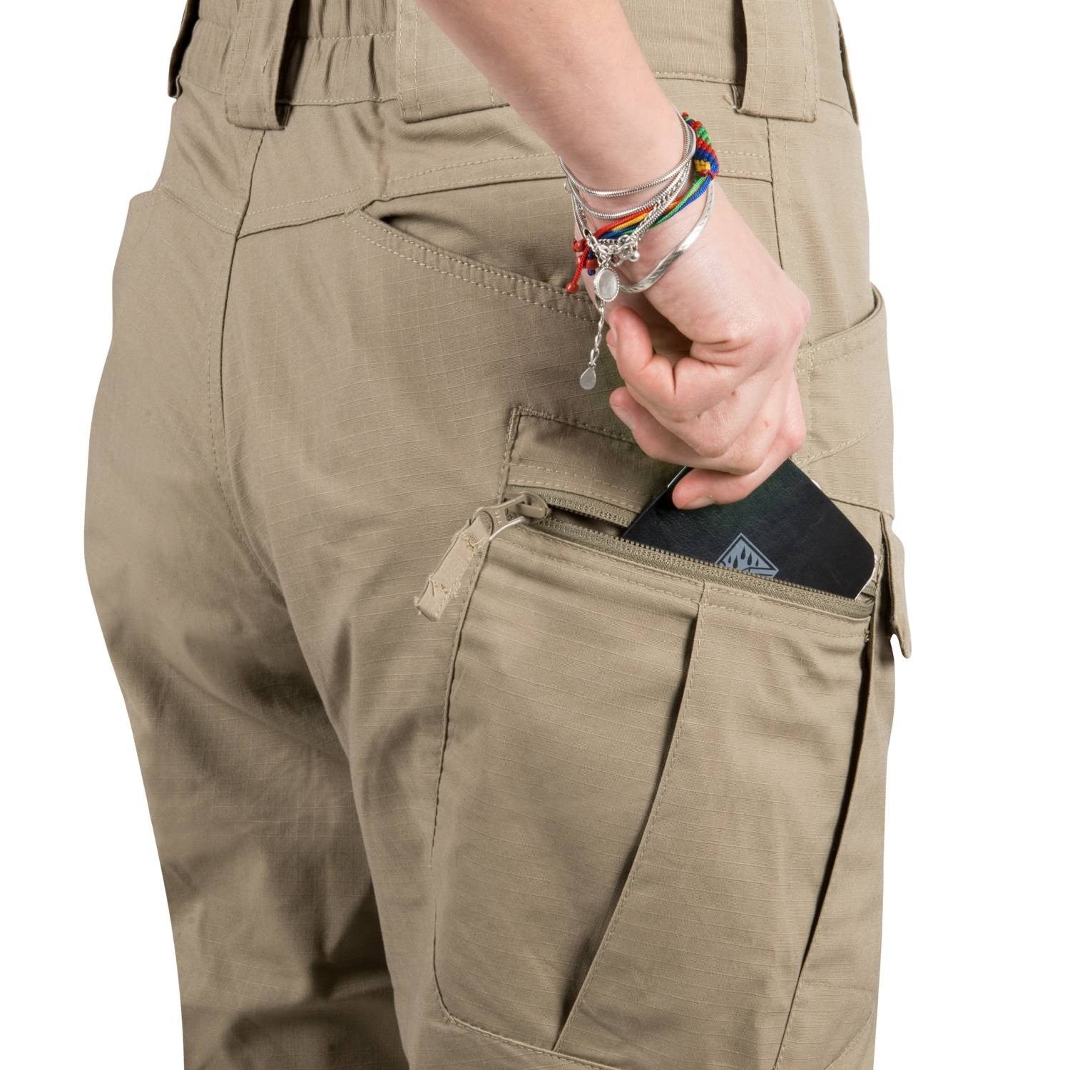 Pantalones tacticos mujer UTP® rip-stop color khaki