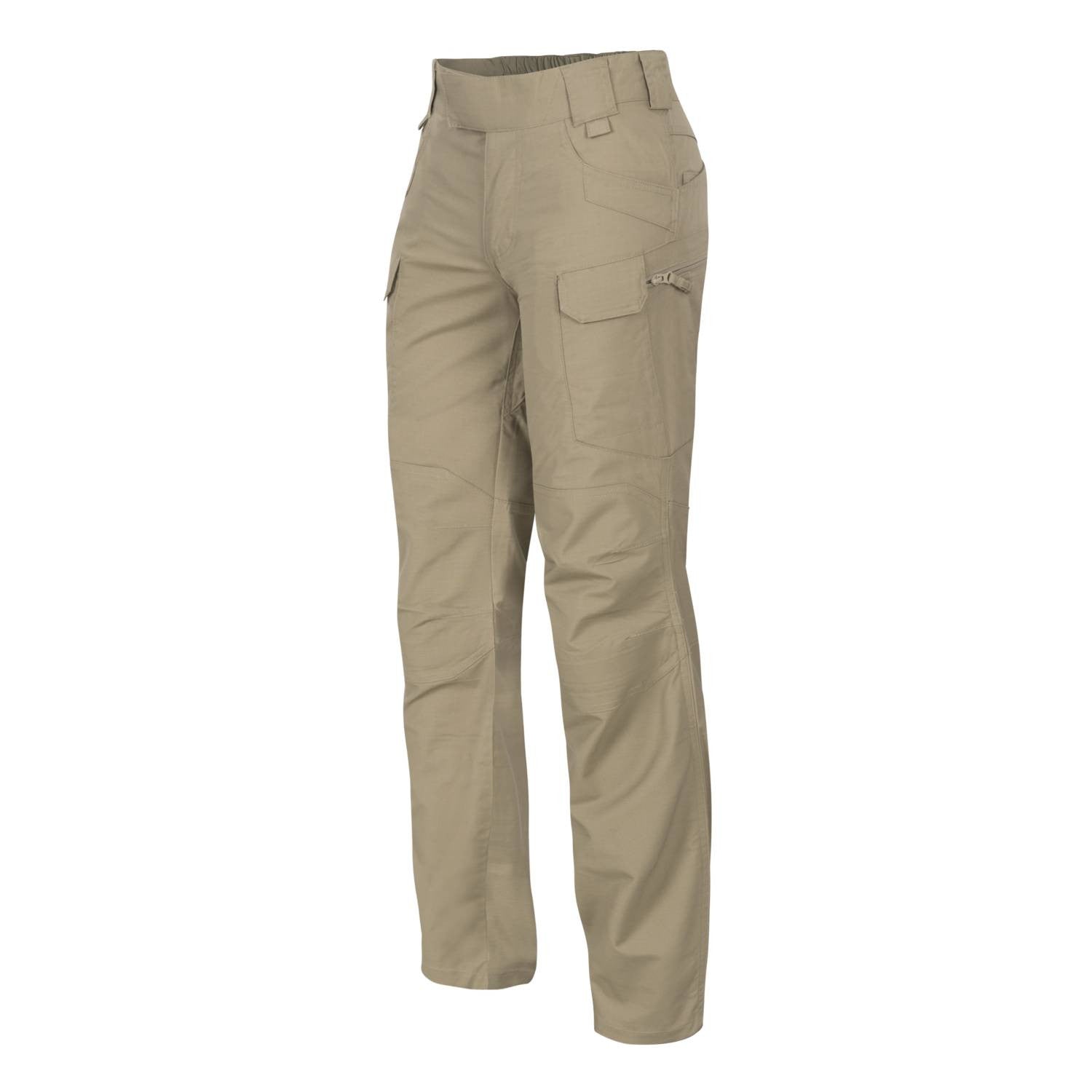 Pantalones mujer UTP Urban Tactical rip-stop color khaki, corte adaptado a curvas femeninas