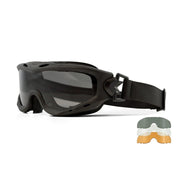 Gafas tácticas SPEAR, set de 3 lentes, marco negro y lentes extra anchas de policarbonato Selenite