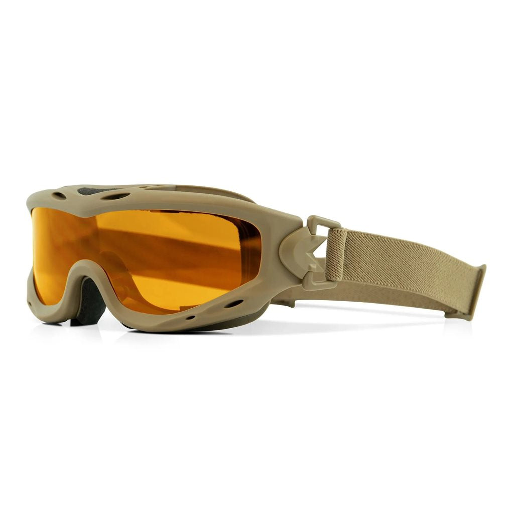 Gafas tácticas SPEAR, set de 3 lentes, marco negro y lentes extra anchas de policarbonato Selenite