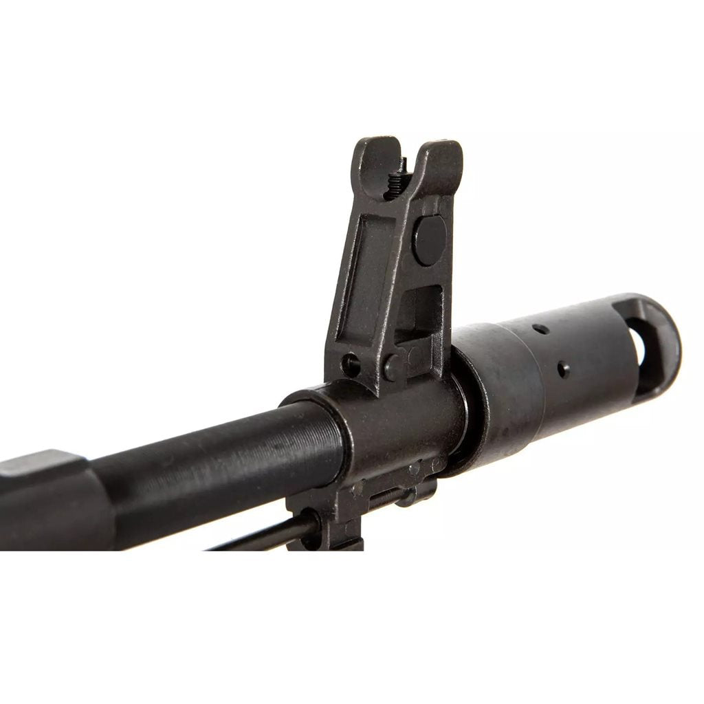 Réplica airsoft AEG AK-74 SA-J02 con cuerpo de acero y acabado negro y madera