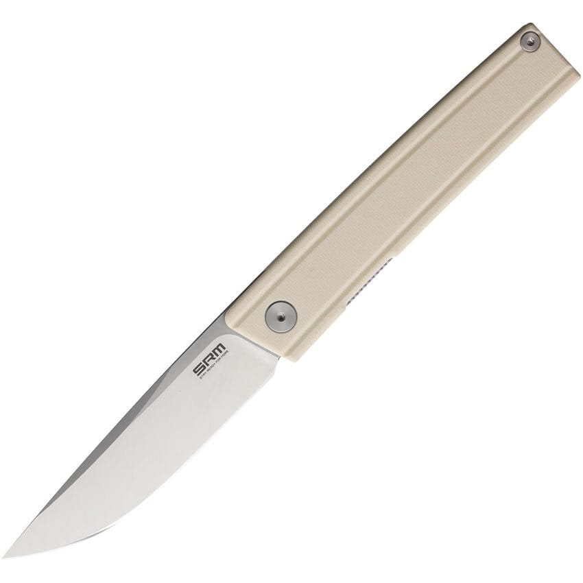 Navaja plegable GENT IVORY con hoja tanto de filo liso y acabado ivory