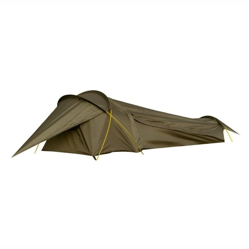 Toldo bivac MATY verde con membrana 10.000 mm H2O y costuras selladas