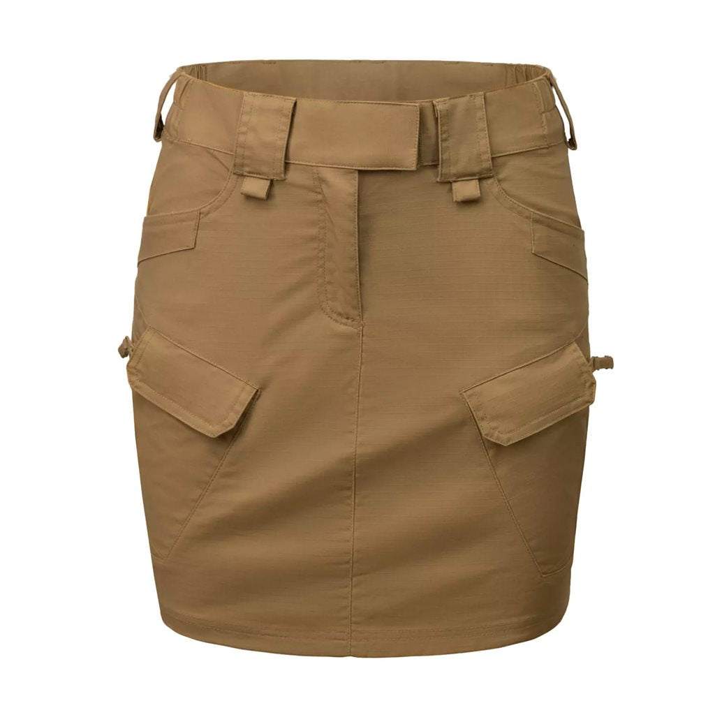Falda mujer UTS rip-stop stretch color coyote con múltiples bolsillos y corte ergonómico