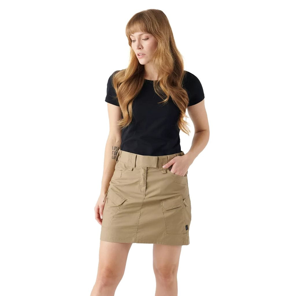 Falda mujer UTS rip-stop stretch KHAKI con múltiples bolsillos