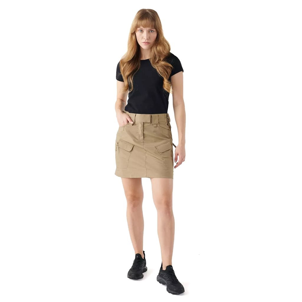 Falda mujer UTS rip-stop stretch KHAKI con múltiples bolsillos