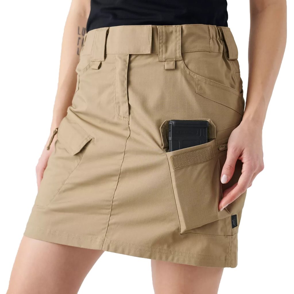 Falda mujer UTS rip-stop stretch KHAKI con múltiples bolsillos