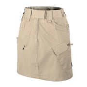Falda URBAN TACTICAL rip-stop khaki con múltiples bolsillos y cintura elástica