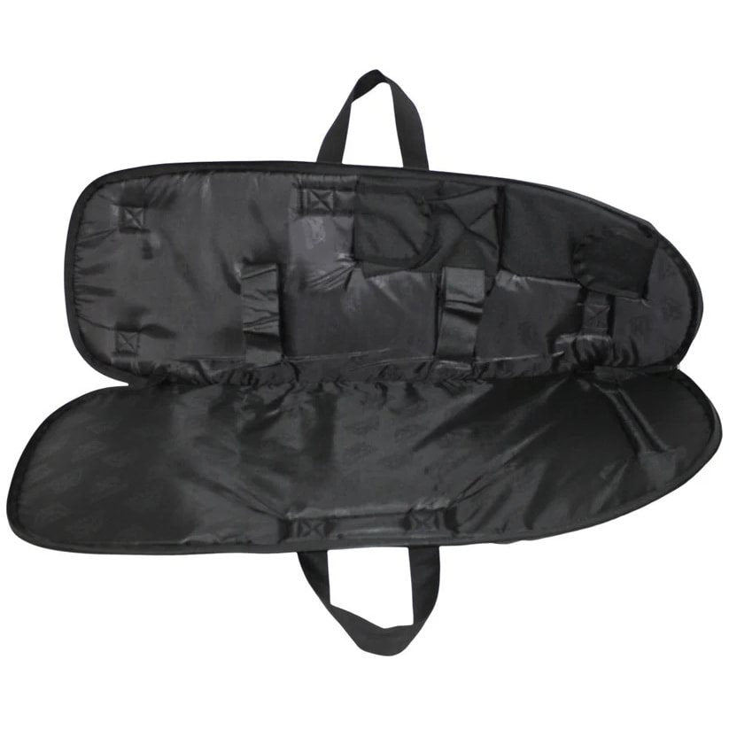 Funda STORM para rifle negra vista exterior con asas y correas tipo mochila