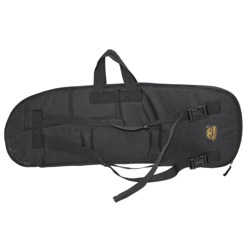 Funda STORM para rifle negra vista exterior con asas y correas tipo mochila