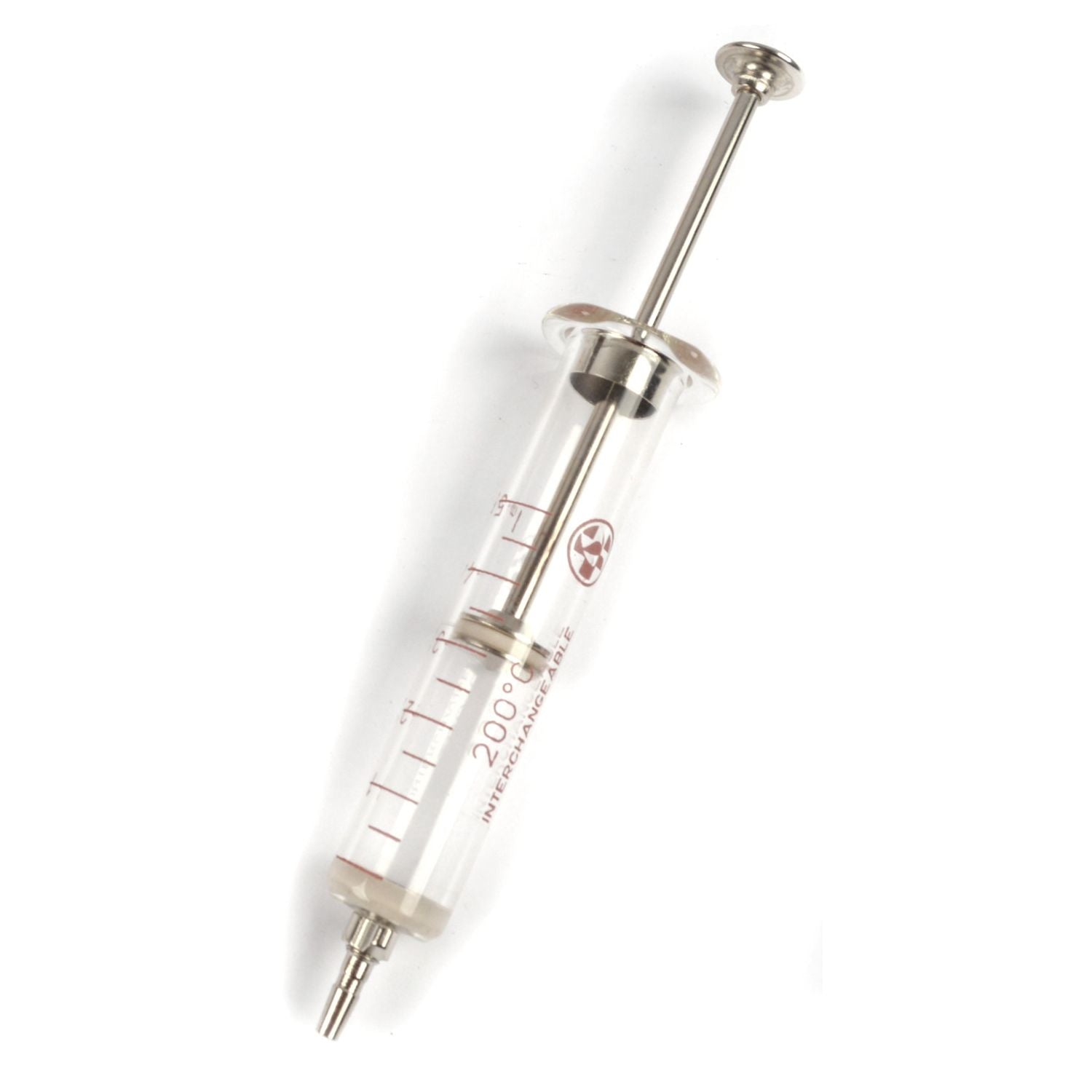 Jeringa inyectable de vidrio 5 ml en estuche de acero inoxidable 50x95x27 mm (S5ml)