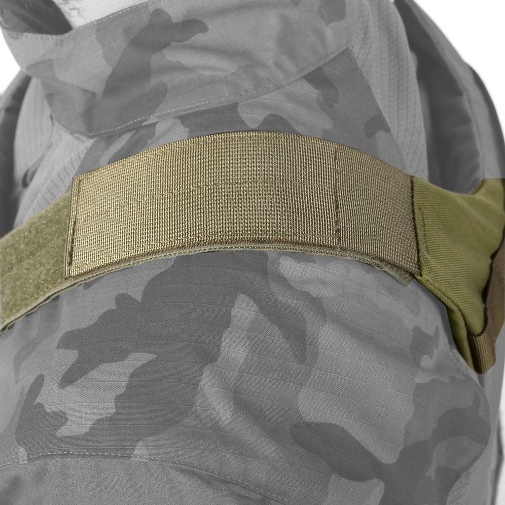 Chaleco portaplacas STRIVA verde en Cordura 500D, perfil bajo, para placas 250x300x24 mm