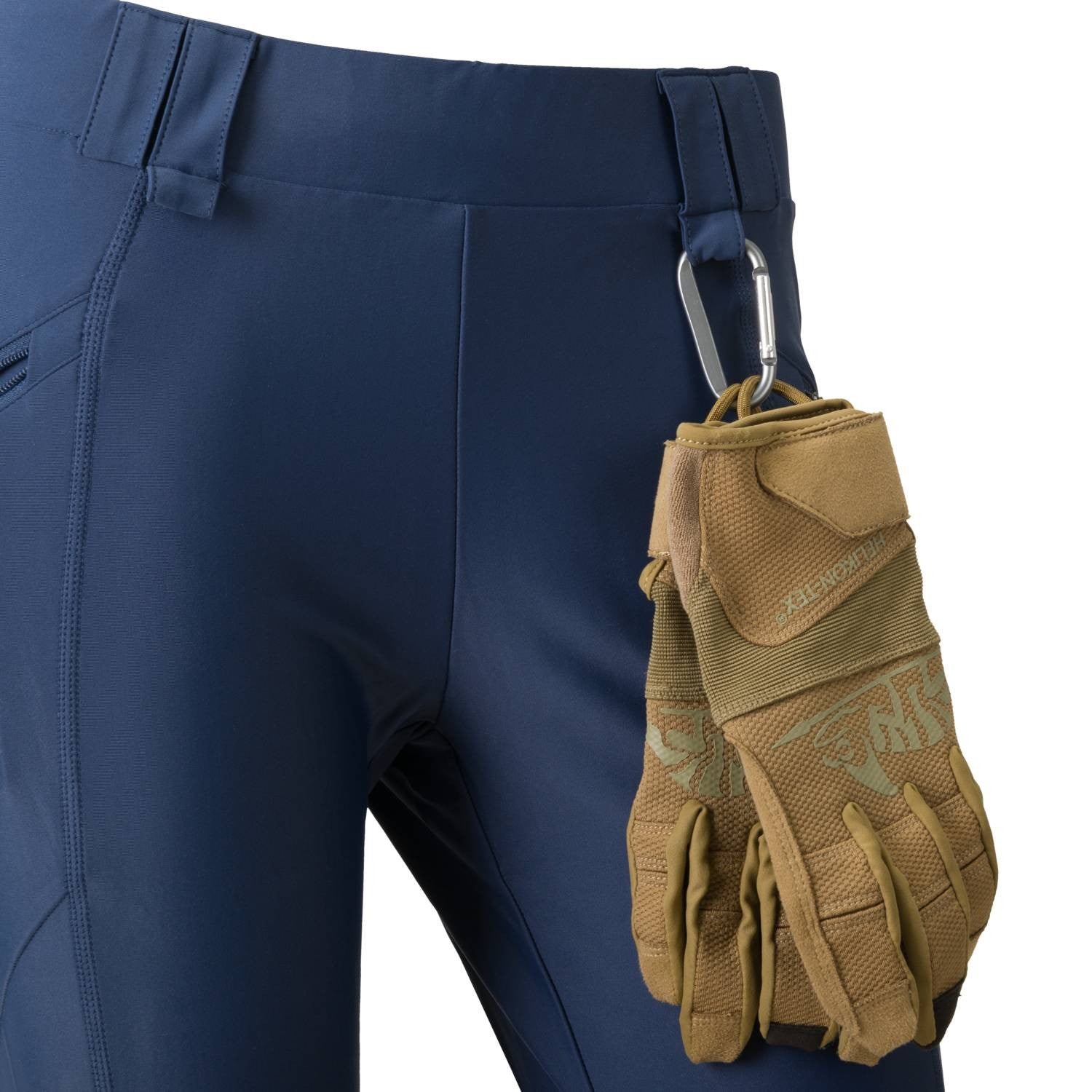 Leggings tácticos HOYDEN RANGE verdes de mujer con bolsillos oblicuos y cierres YKK