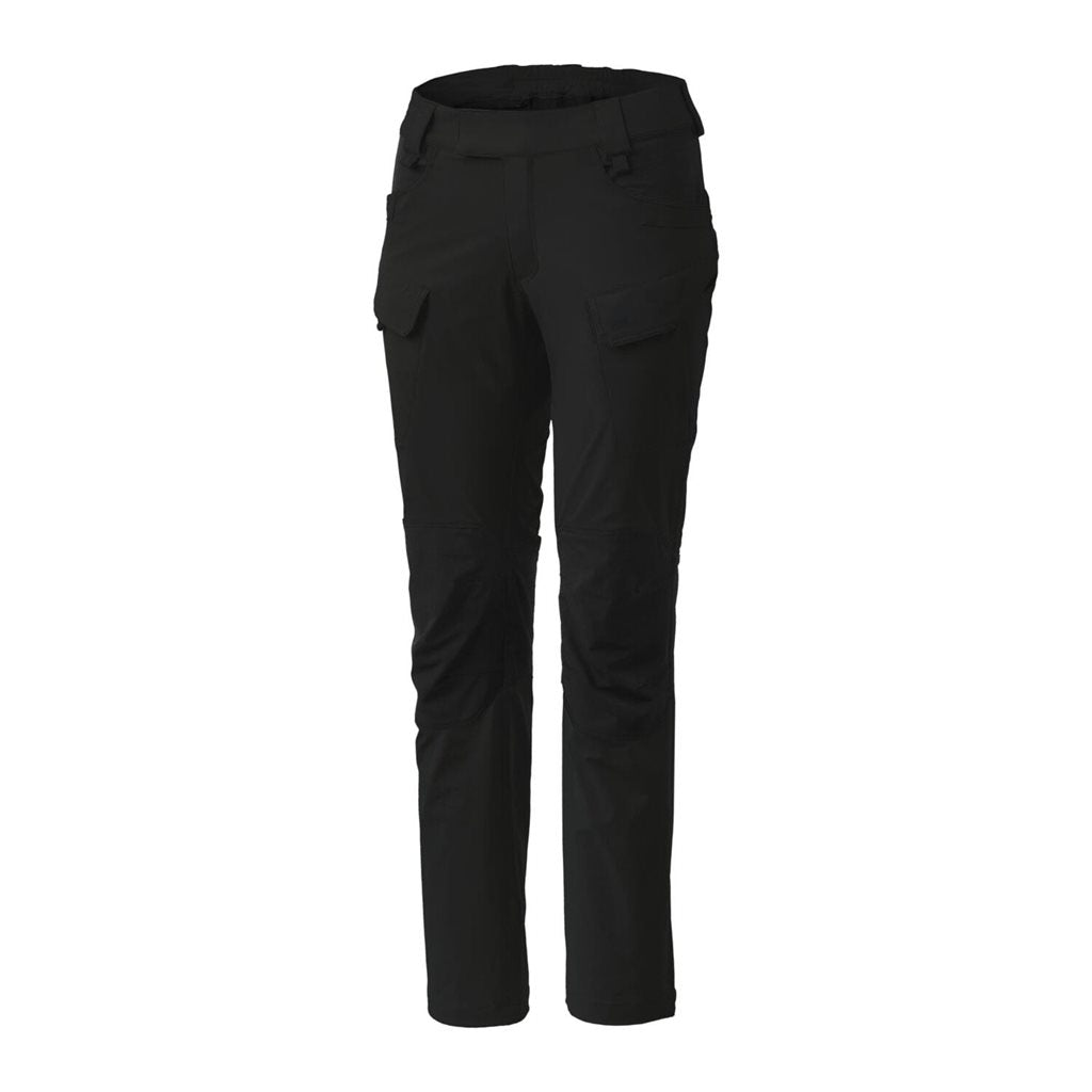 Pantalones softshell tácticos de mujer OUTDOOR TACTICAL® negros, ligeros y transpirables