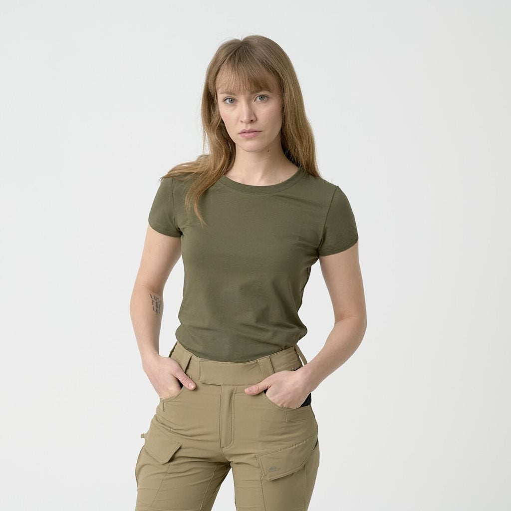 Pantalones softshell tacticos para mujer KHAKI/NEGRO