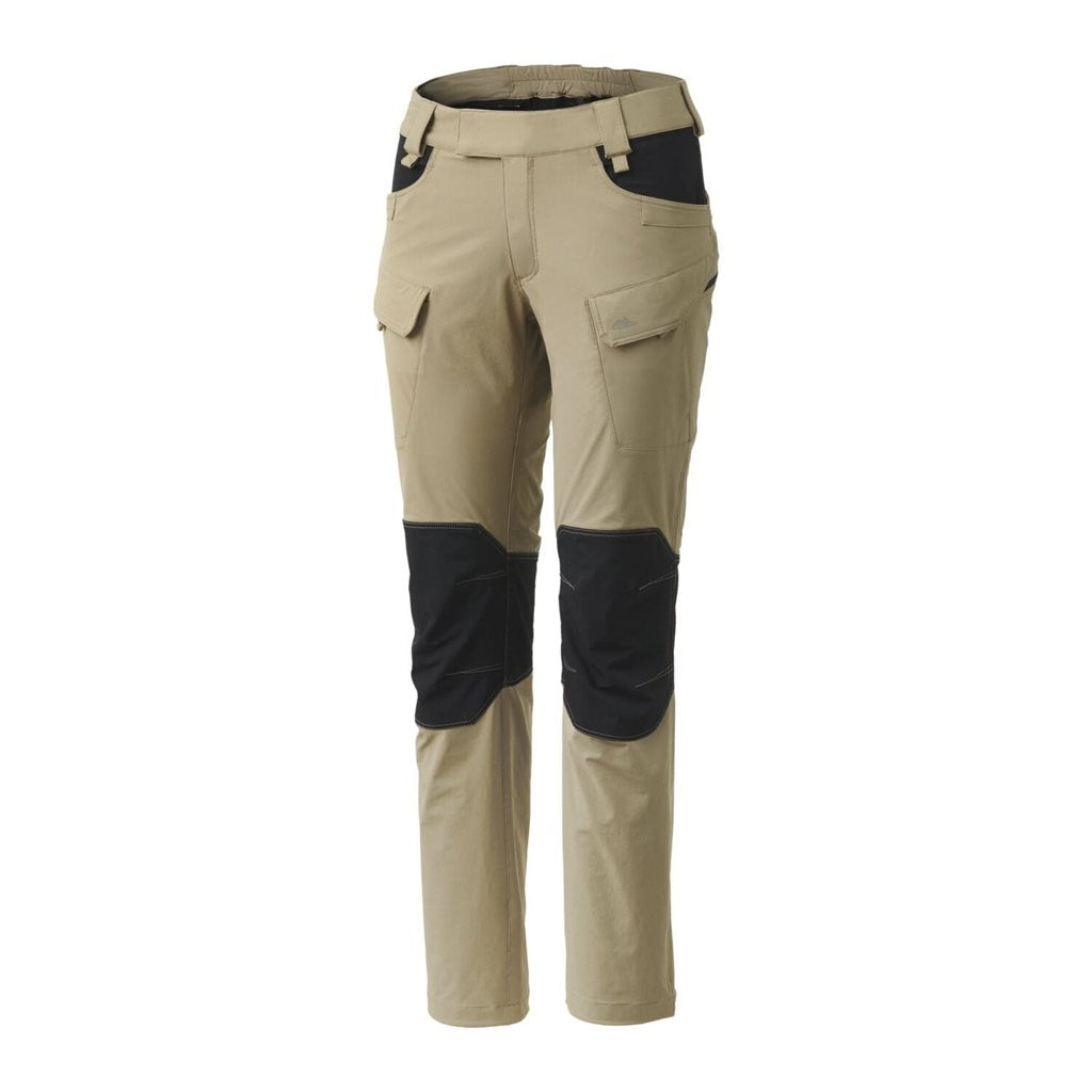 Pantalones softshell tacticos para mujer KHAKI/NEGRO