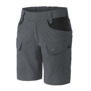 Pantalones cortos OTS VersaStretch Lite 8,5" Shadow Grey/Negro, mujer, bajo enrollable con botón