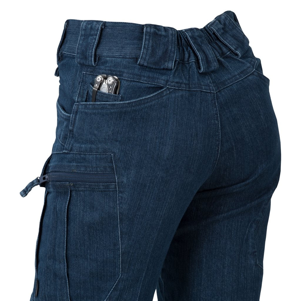 Pantalones tácticos de mujer UTP Denim Stretch azul marino con múltiples bolsillos