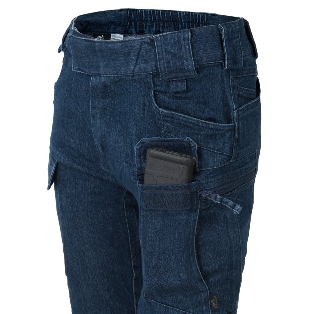 Pantalones tácticos de mujer UTP Denim Stretch azul marino con múltiples bolsillos