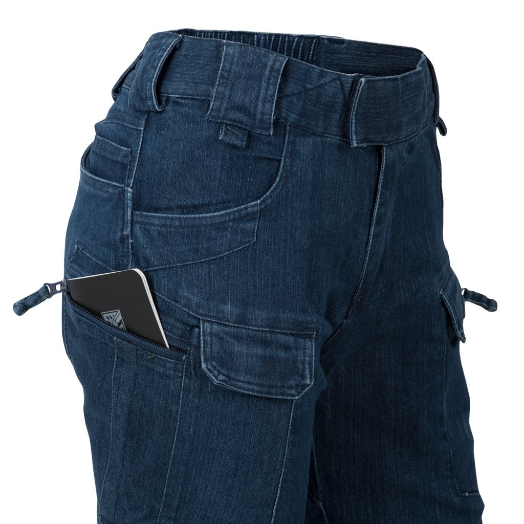 Pantalones tácticos de mujer UTP Denim Stretch azul marino con múltiples bolsillos