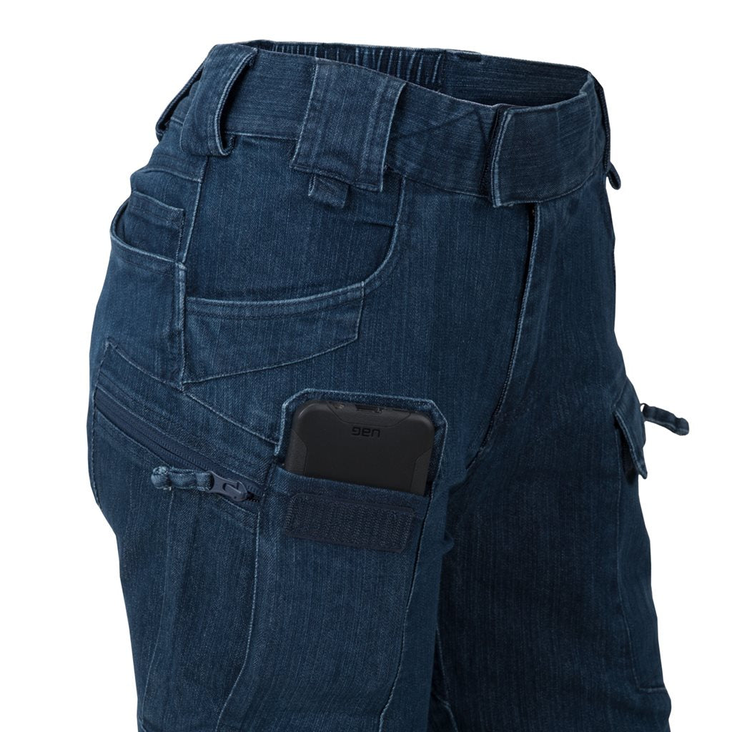 Pantalones tácticos de mujer UTP Denim Stretch azul marino con múltiples bolsillos