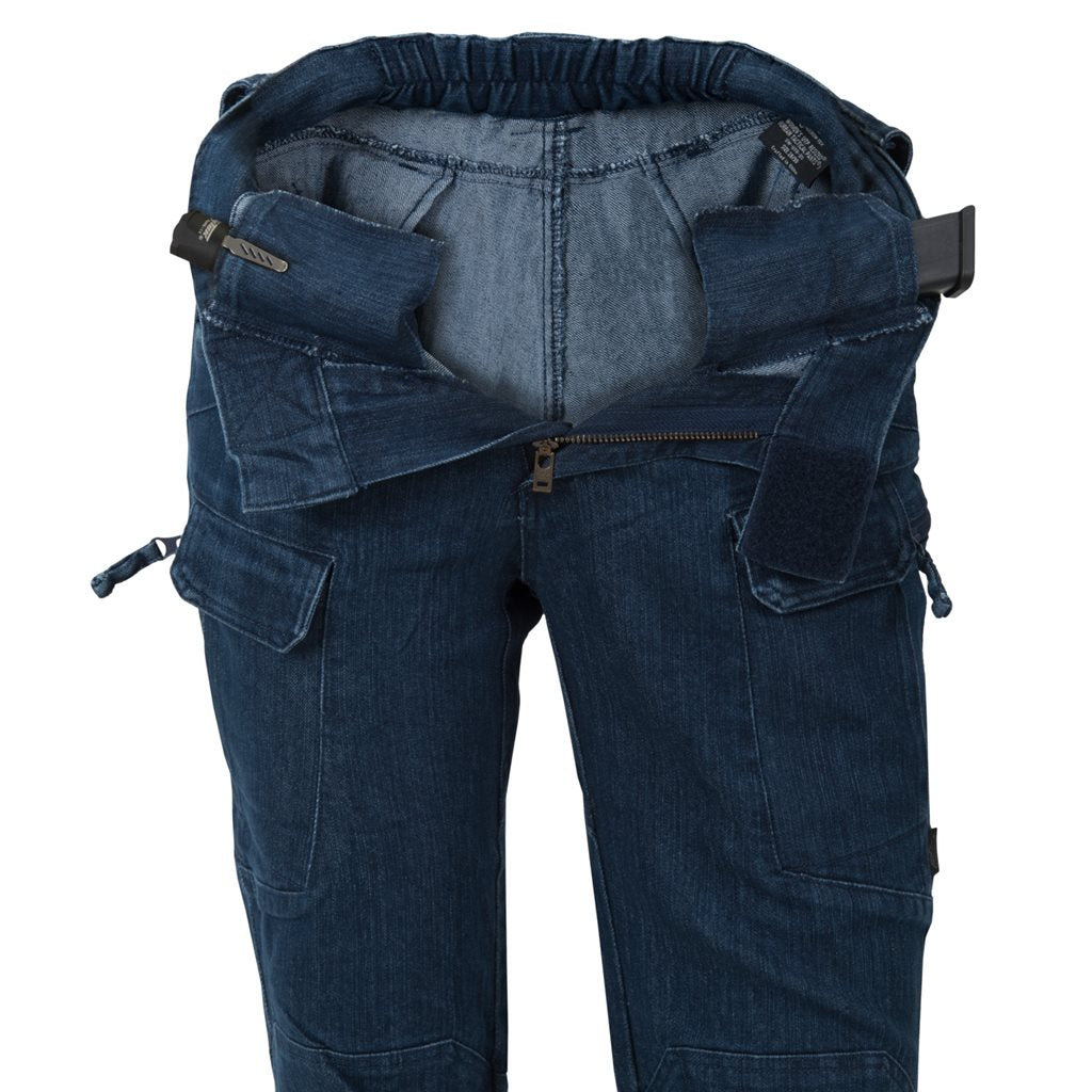 Pantalones tácticos de mujer UTP Denim Stretch azul marino con múltiples bolsillos