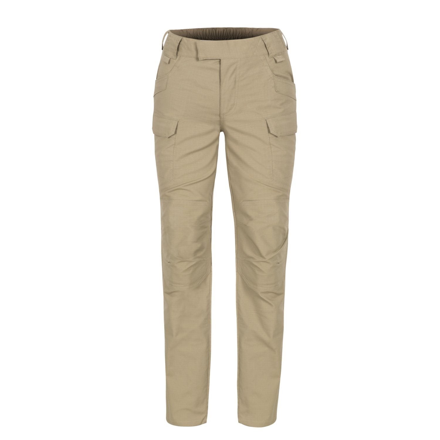 Pantalones tacticos UTP RESIZED rip-stop color khaki para mujer con multiples bolsillos y alojamientos para protectores de rodilla