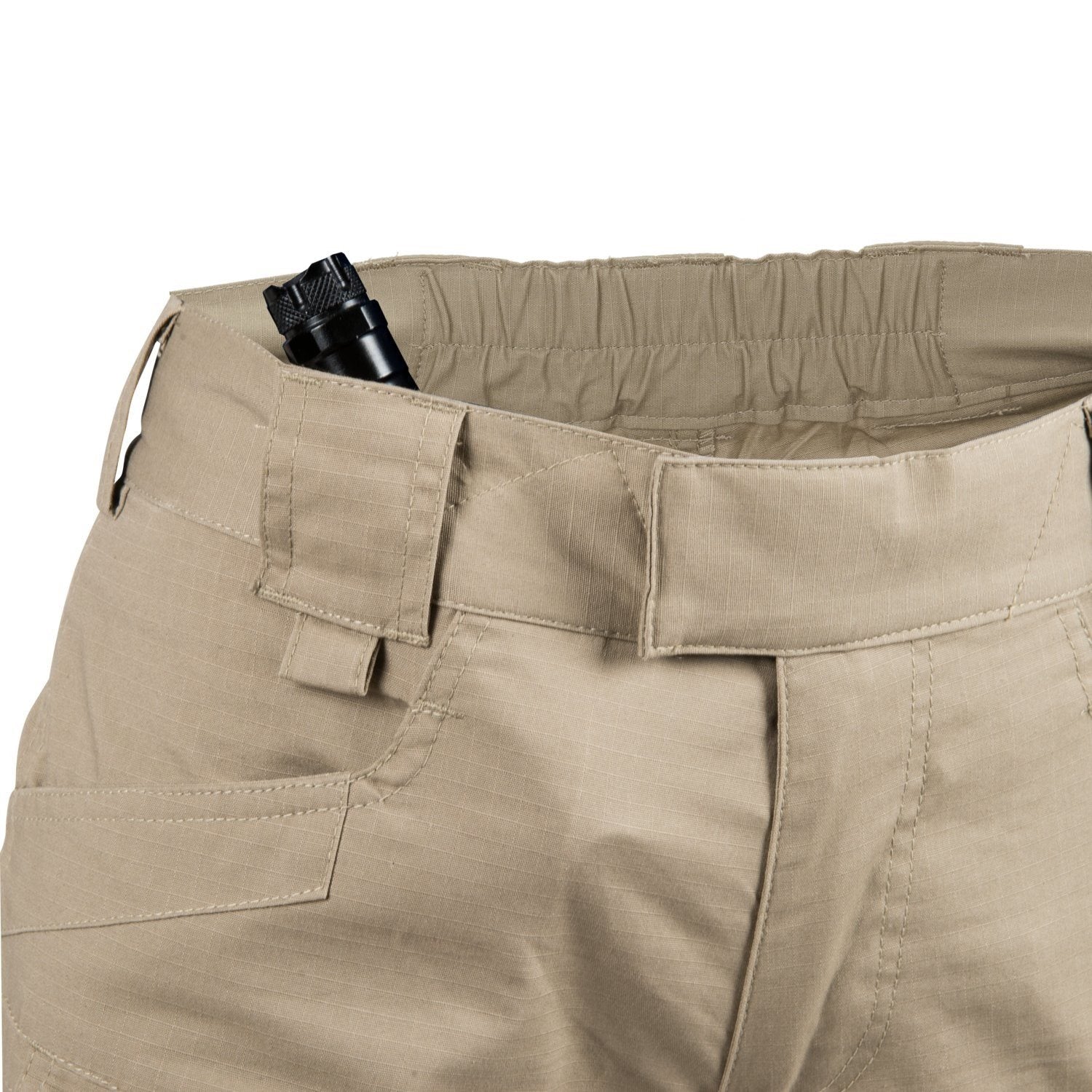 Pantalones tacticos UTP RESIZED rip-stop color khaki para mujer con multiples bolsillos y alojamientos para protectores de rodilla