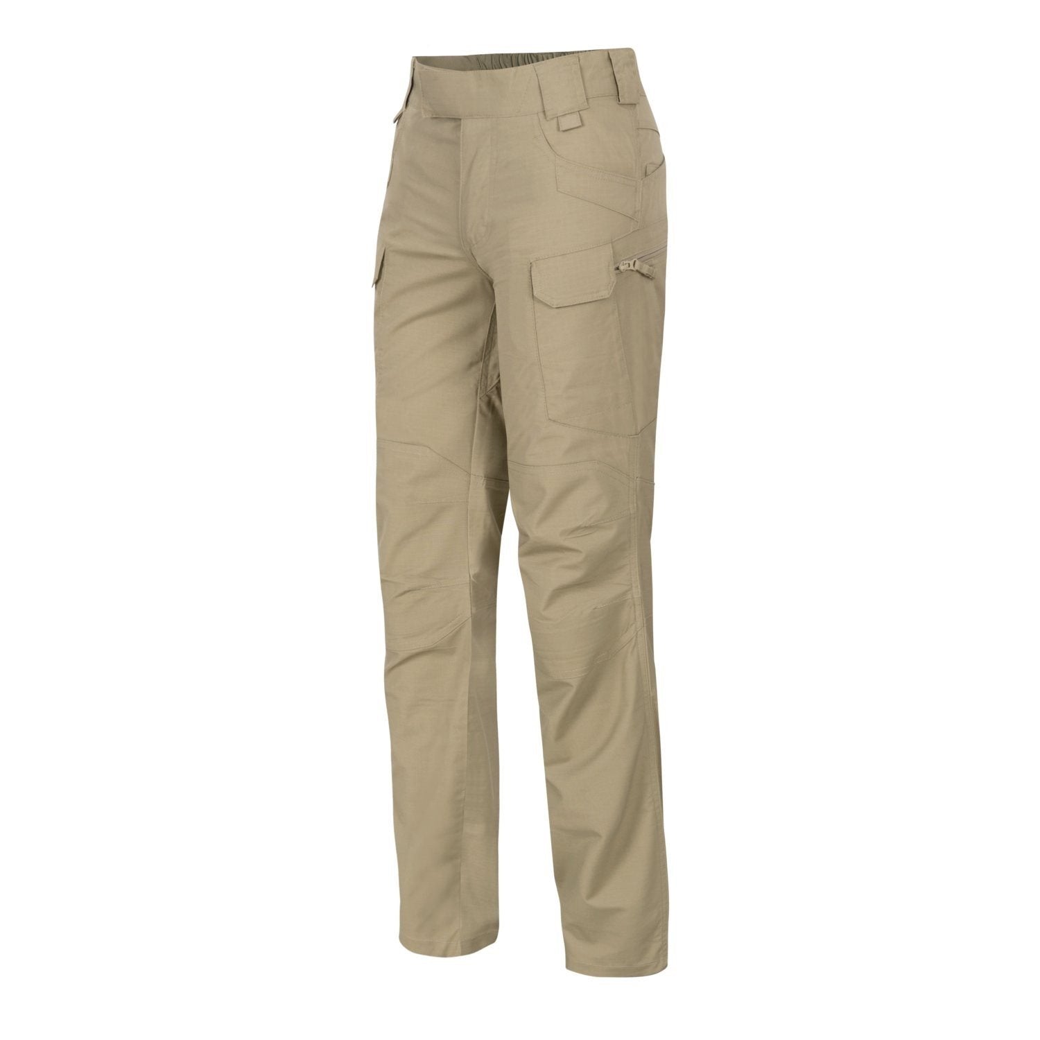 Pantalones tacticos UTP RESIZED rip-stop color khaki para mujer con multiples bolsillos y alojamientos para protectores de rodilla