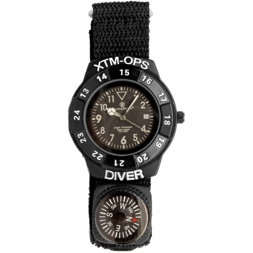 Set EXTREME OPS: navaja plegable táctica y reloj con compás en caja metálica de regalo