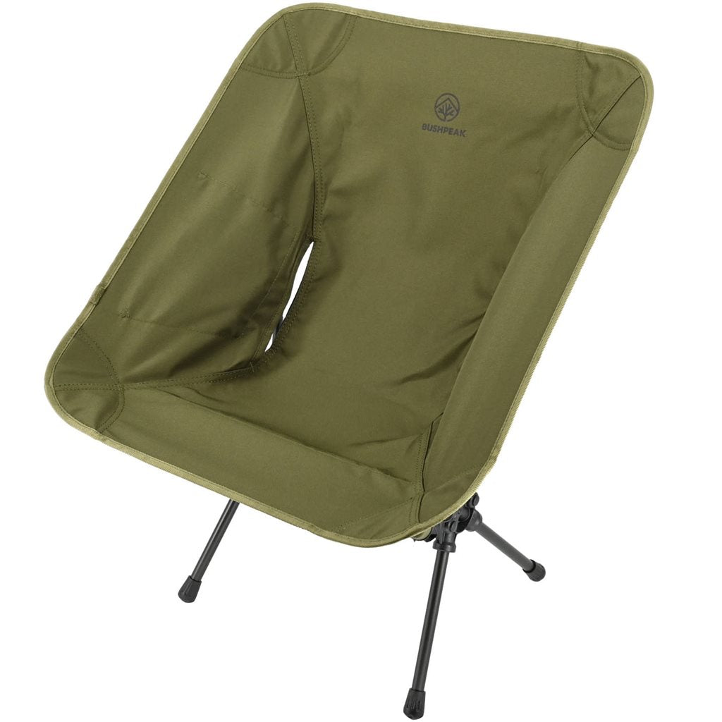 Silla Wildscape Mini plegable ligera en color negro, diseño compacto para camping