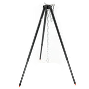 Trípode plegable de aluminio negro con funda