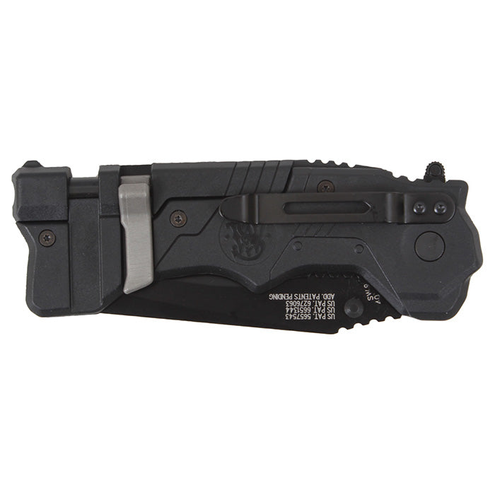 Cuchillo plegable Smith & Wesson SW911B con hoja dentada y rompecristales