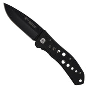 Navaja plegable ExtremeOps SWA10CP negra con filo liso (EDC)