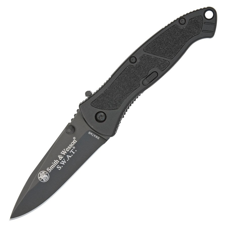 Cuchillo plegable S&W S.W.A.T. negro con hoja de 8,5 cm en acero inoxidable 4034