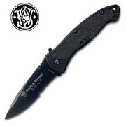 Navaja plegable SMITH & WESSON S.W.A.T con mango de aluminio, clip desmontable y hoja de 8,1 cm
