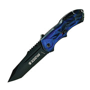 Navaja plegable SMITH & WESSON SWBLOP3TBL azul y negra, hoja tanto