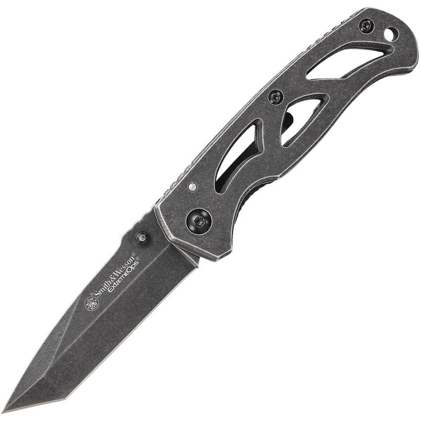 Navaja plegable EXTREME OPS hoja tanto lisa de acero 7Cr17MoV acabado stonewash con clip de bolsillo