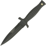 Daga Smith & Wesson H.R.T.9 negra con hoja fija 7Cr17 y mango de goma