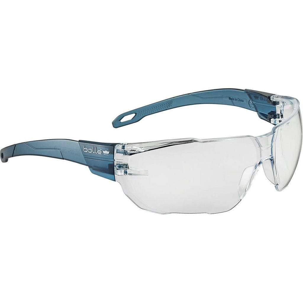 Gafas de seguridad SWIFT N10E azules con lentes transparentes y montura muy delgada
