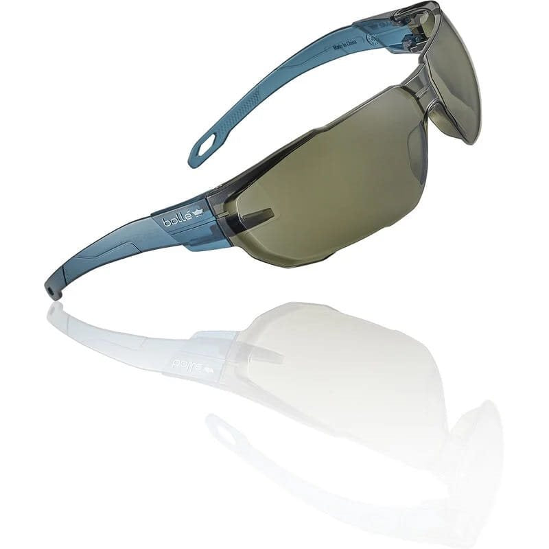Gafas de protección SWIFT N20E azul ahumado, montura fina de policarbonato reciclado, lentes con recubrimiento PLATINUM LITE