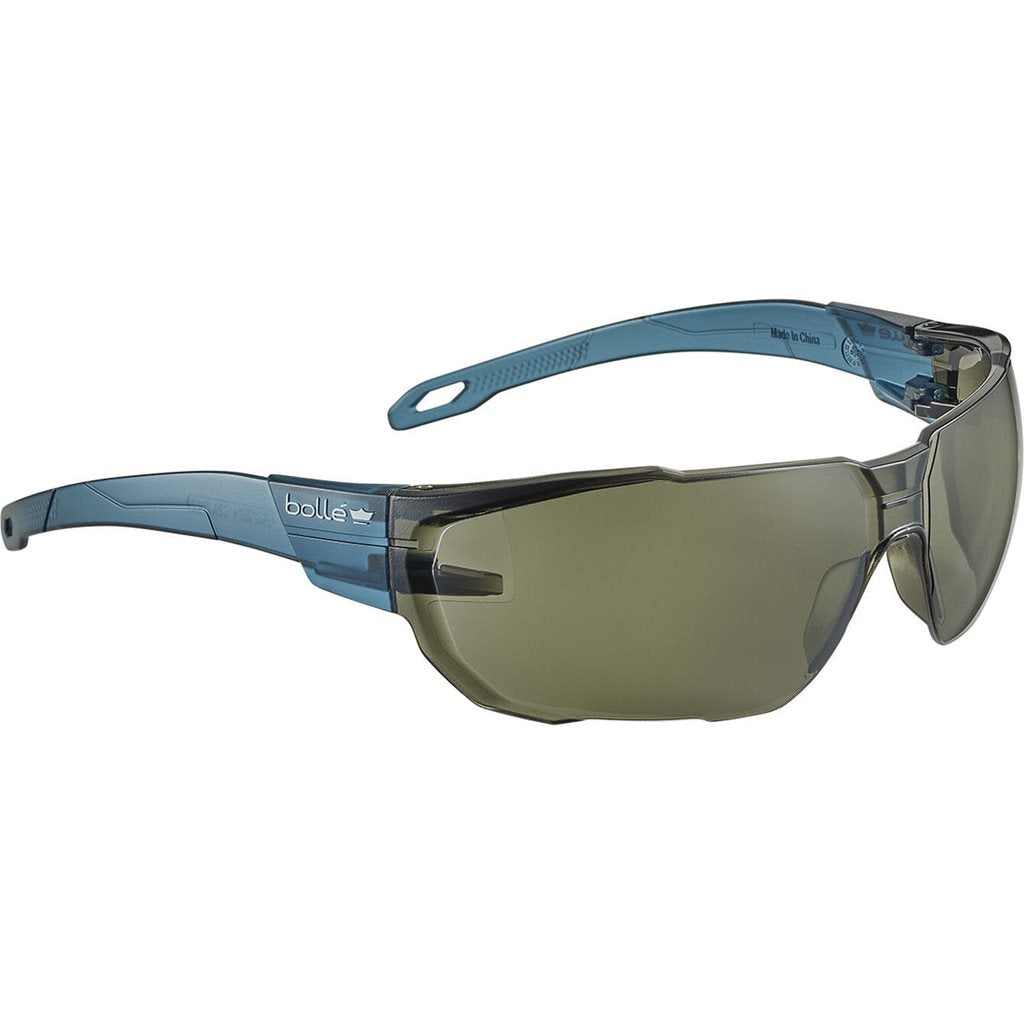 Gafas de protección SWIFT N20E azul ahumado, montura fina de policarbonato reciclado, lentes con recubrimiento PLATINUM LITE