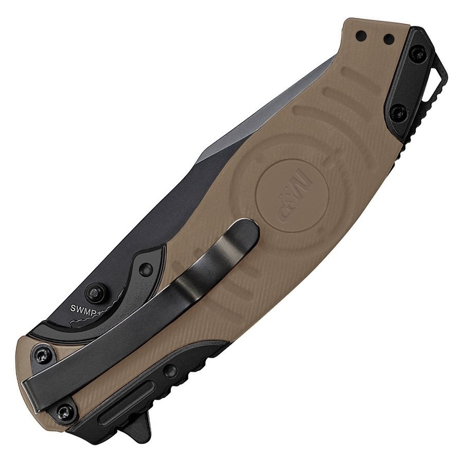 Navaja plegable SMITH & WESSON SWMP13GLS, filo combinado, color COYOTE