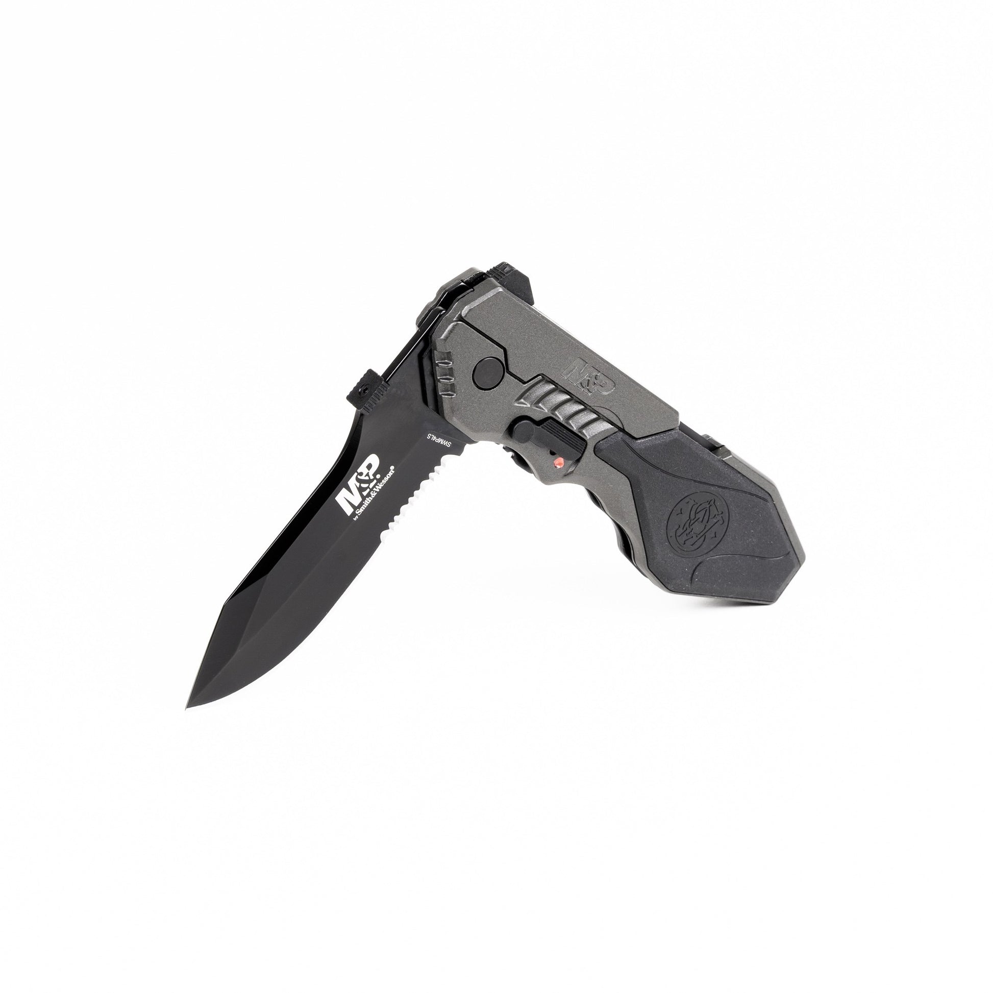 Navaja Smith & Wesson SWMP4LS, mango aluminio y hoja dentada