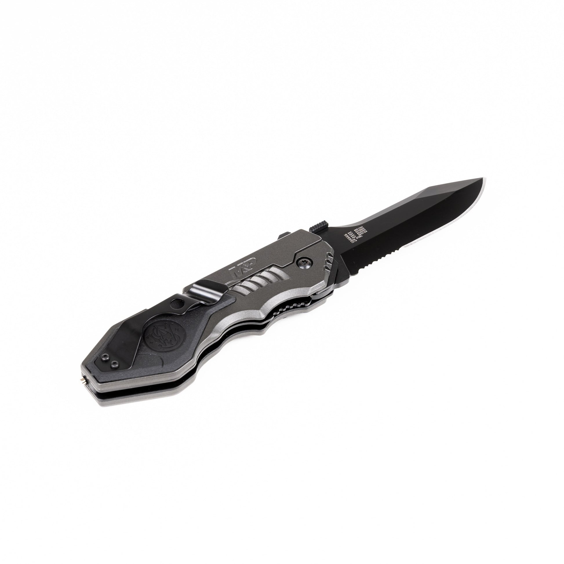 Navaja Smith & Wesson SWMP4LS, mango aluminio y hoja dentada