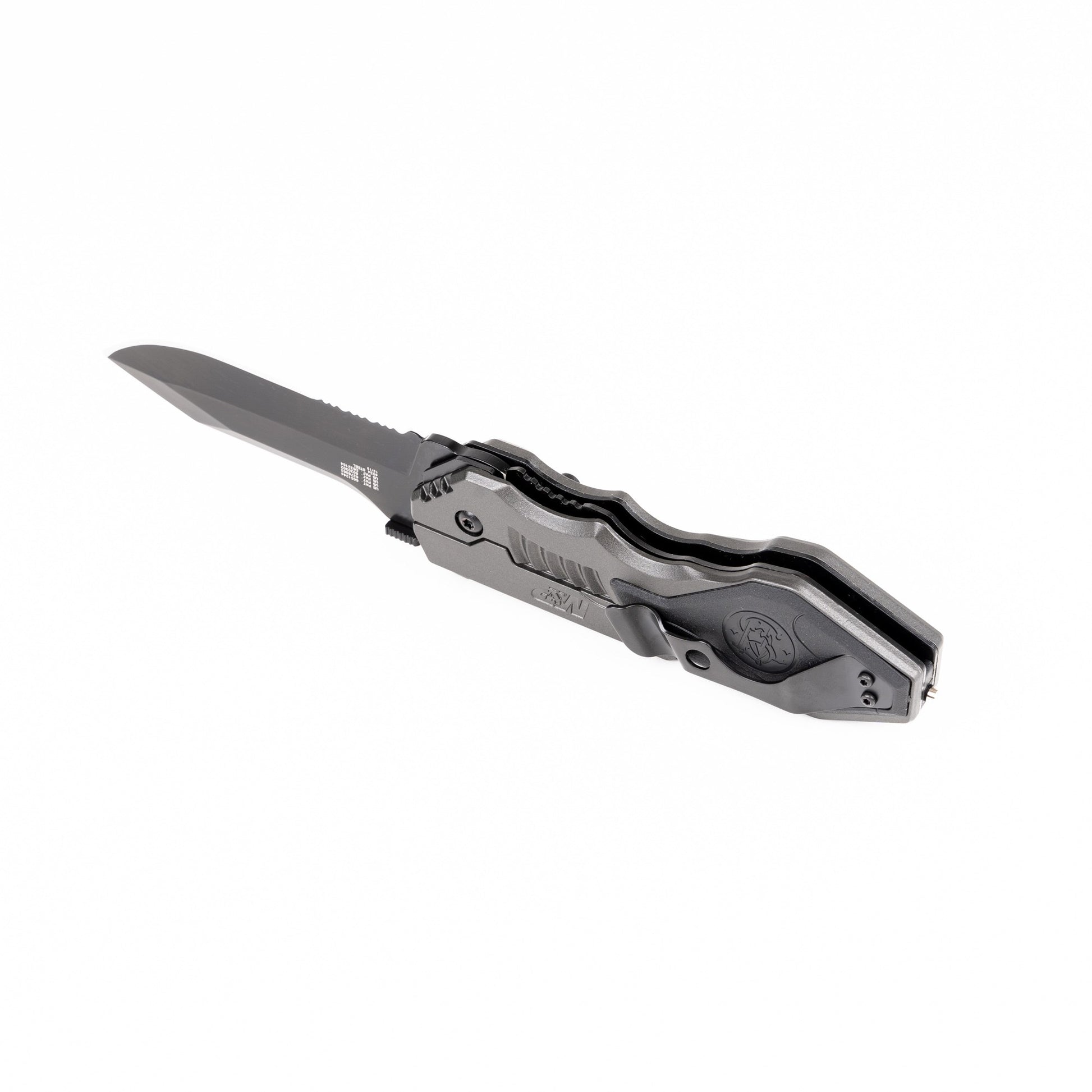 Navaja Smith & Wesson SWMP4LS, mango aluminio y hoja dentada
