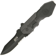 Navaja Smith & Wesson SWMP4LS, mango aluminio y hoja dentada