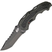 Navaja Smith & Wesson M&P negra plegable con hoja lisa (SWMP6)