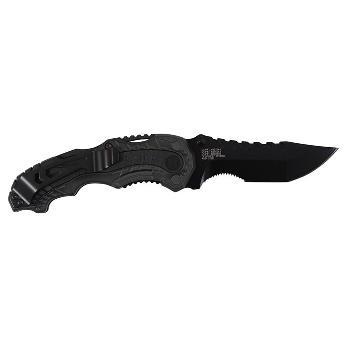 Cuchillo plegable Smith & Wesson M&P negro con apertura asistida M.A.G.I.C. y filo combinado